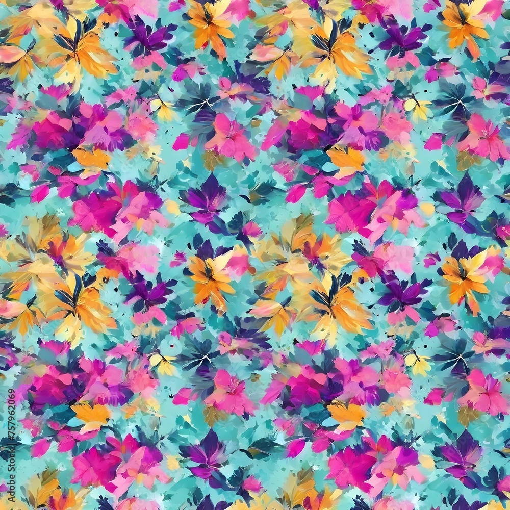 Seamless pattern of watercolor splashes. Hand-drawn illustration.