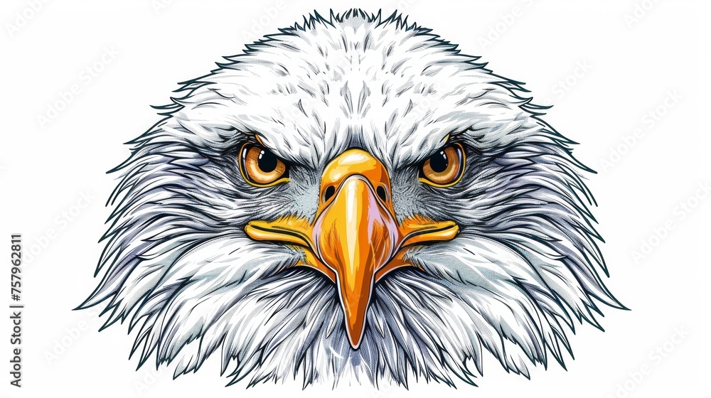 Vector clipart illustration portrait of a bald eagle. Vector clipart illustration portrait of a bald eagle.