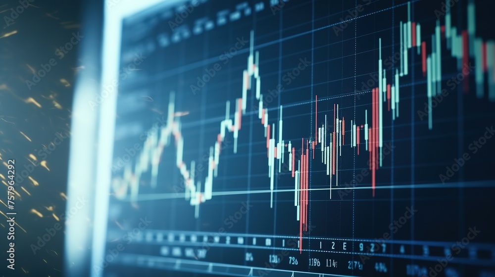 Financial data on a monitor as Finance data concept Financial data on a monitor as Finance data concept