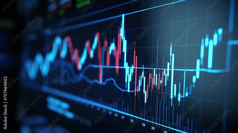 Financial data on a monitor as Finance data concept