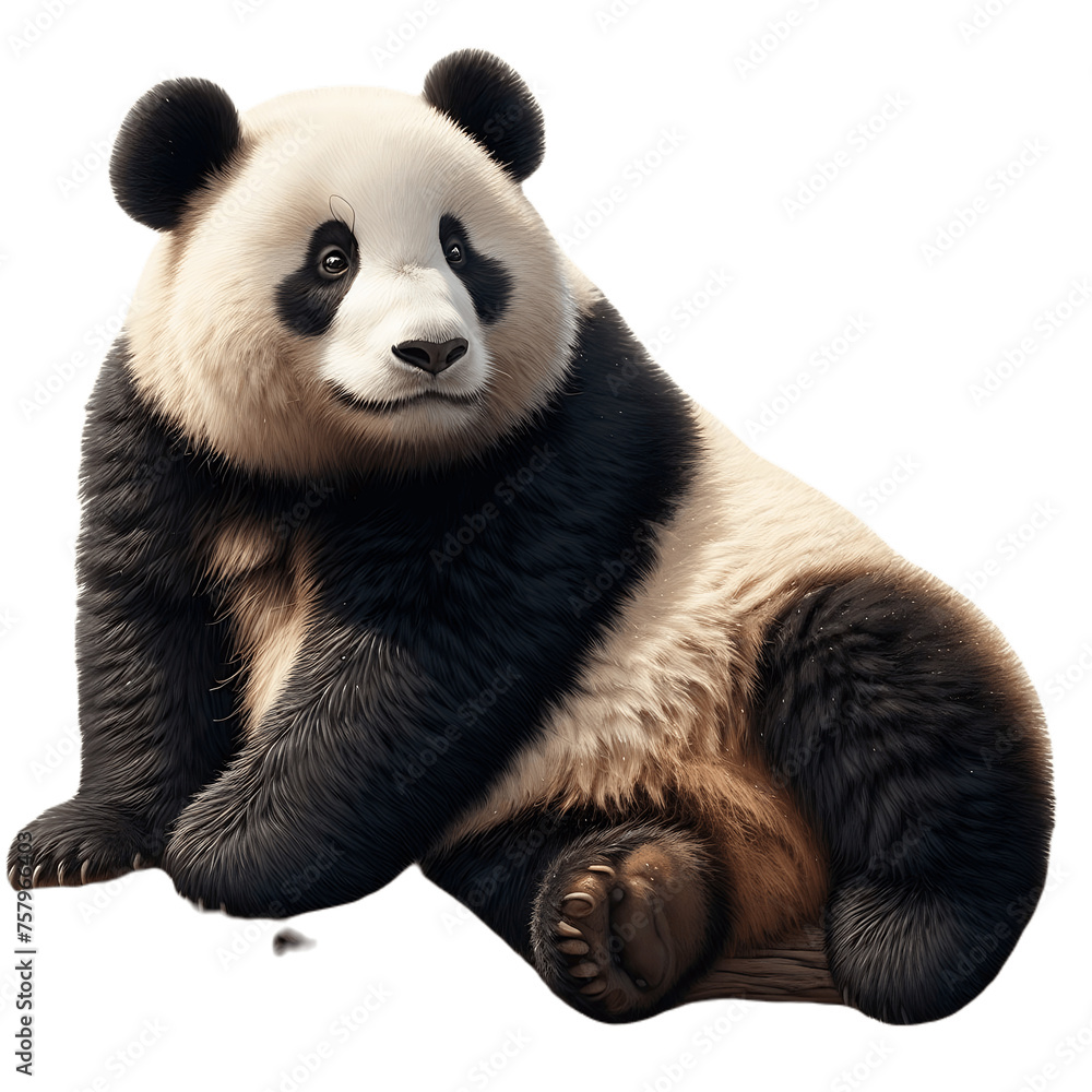 Curious Panda PNG: Inquisitive Image of Playful Black-and-White Bear - Panda PNG Image, Panda PNG - Panda Transparent Background
