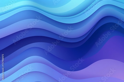 Blue and purple abstract background with colorful waves, light blue and dark purple color-blocked shapes