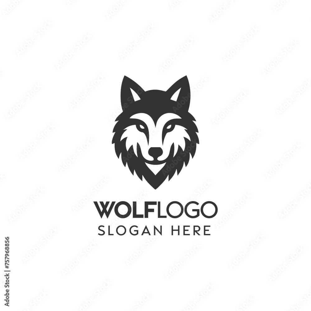 Wolf Logo Design in Monochrome for Branding and Corporate Identity