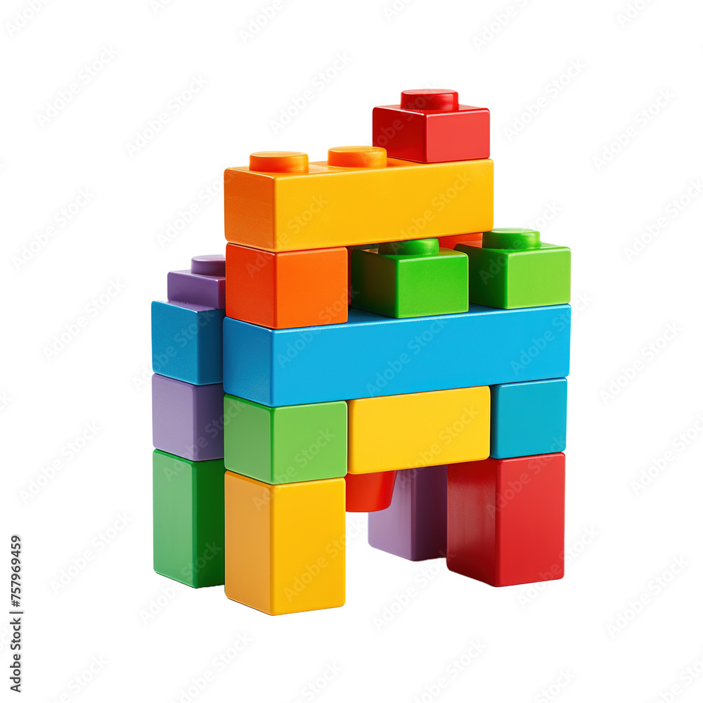 Toy blocks on white or transparent background Toy blocks on white or transparent background