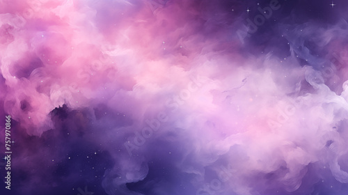 Stardust and Nebula over Purple Haze