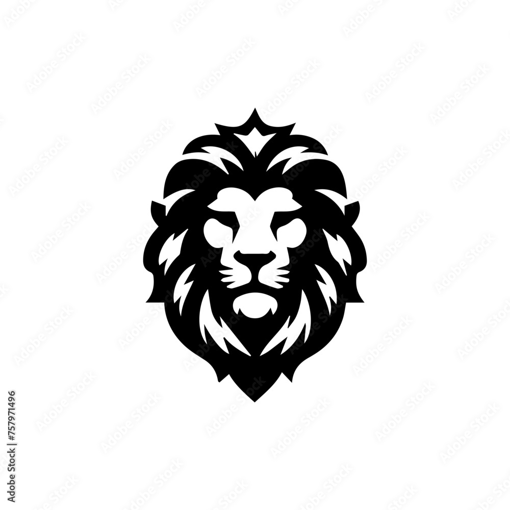 Wild Lion Vector Icon Logo Design Mascot Icon Template