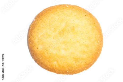 Danish butter cookies the country style cookie top view isolated on white background clipping path