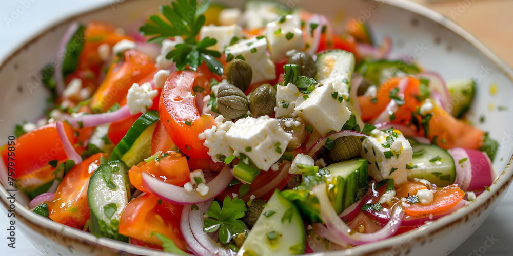 Mediterranean Delight: Feta Cheese and Olive Salad for a Refreshing Bite