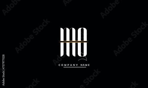 MQ  QM  M  Q Abstract Letters Logo Monogram