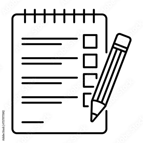 Personal Objectives and to-do list concept, Questionnaires and surveys vector design, Boosting productivity abilities Symbol, business motivation Sign, Enterprise impetus stock illustration