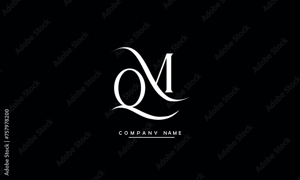 Obraz premium MQ, QM, M, Q Abstract Letters Logo Monogram