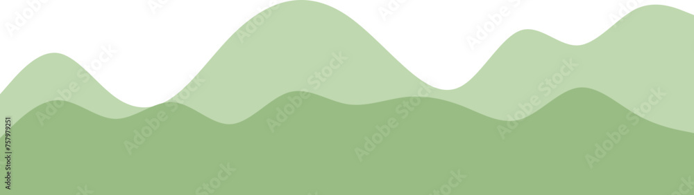 Obraz premium Layer Green Wave illustration Decoration