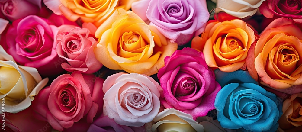 Vibrant Bouquet of Multicolored Blossoms in Full Bloom for Floral Design Inspiration Vibrant Bouquet of Multicolored Blossoms in Full Bloom for Floral Design Inspiration