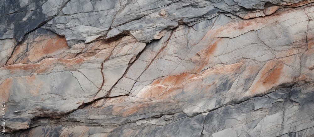 Vibrant Rock Wall Featuring Striking Red and Gray Tones in a Textured Natural Background Vibrant Rock Wall Featuring Striking Red and Gray Tones in a Textured Natural Background