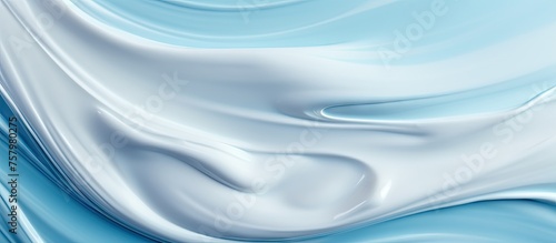 Tranquil Blue and White Fluid Background with Elegant Flowing Waves