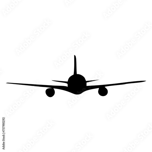 illustration or silhouette of an airplane