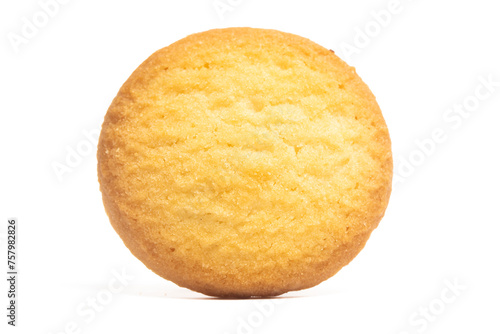 Danish butter cookies the country style cookie front view isolated on white background clipping path