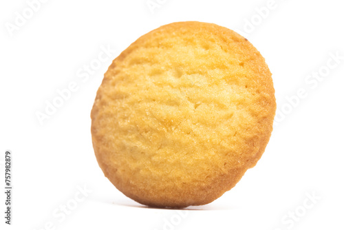 Danish butter cookies the country style cookie side view isolated on white background clipping path