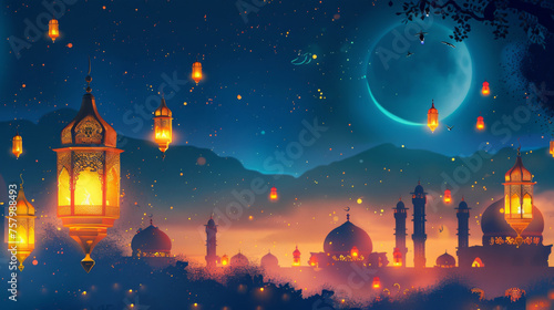 Background for Ramadan and religious occasions © MUS_GRAPHIC