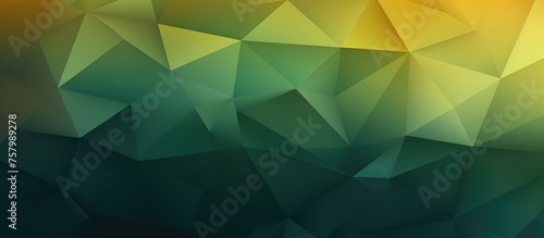 Abstract Polygonal Template with Dark Green and Yellow Gradient 