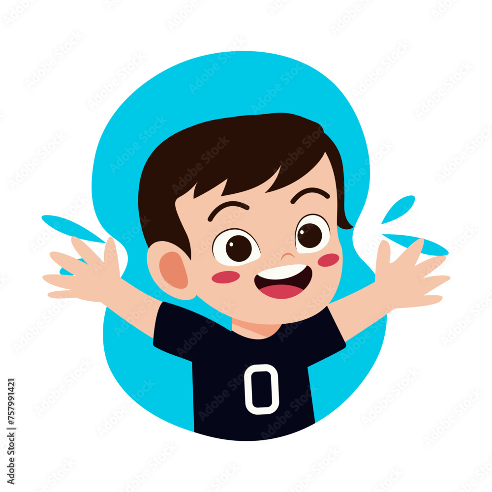 cute little children smiling. Vector cartoon boy and girl on white background cute little children smiling. Vector cartoon boy and girl on white background