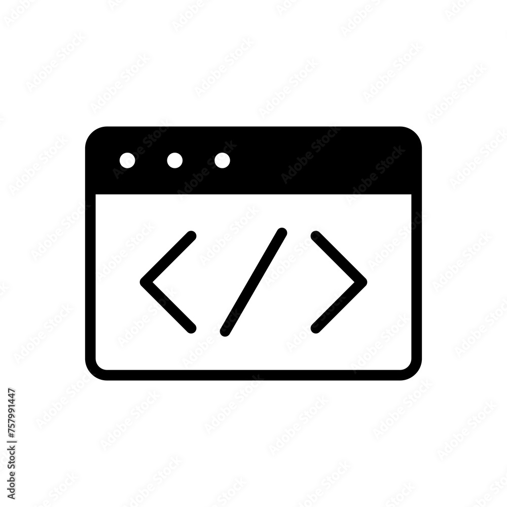 coding icon symbol vector template