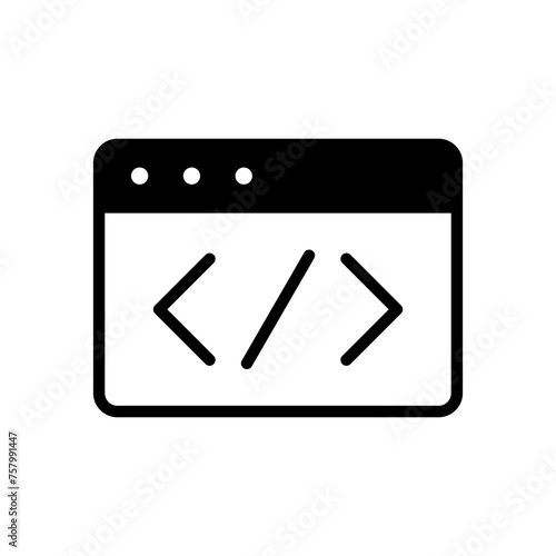 coding icon symbol vector template