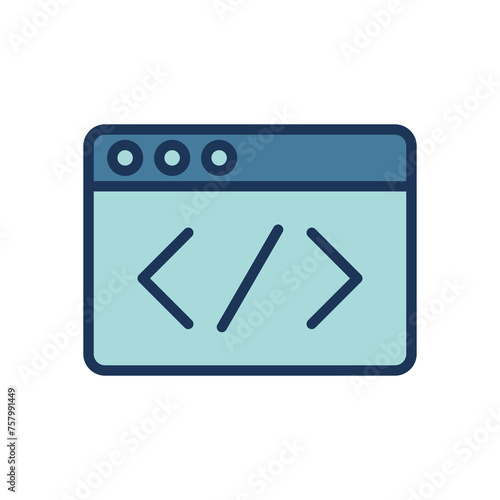 coding icon symbol vector template