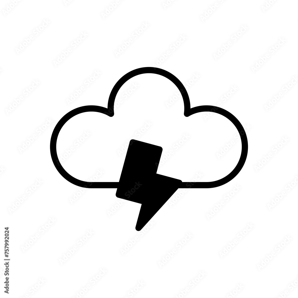 lightning icon symbol vector template lightning icon symbol vector template