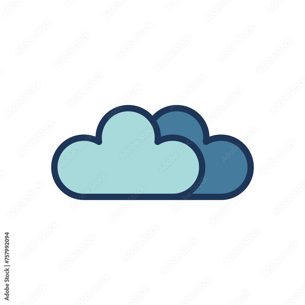 clouds icon symbol vector template clouds icon symbol vector template
