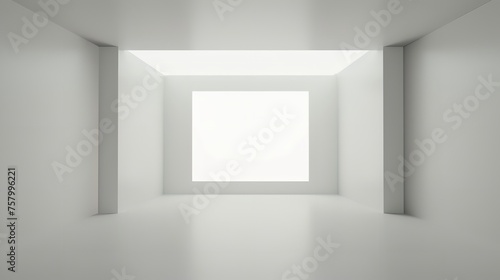 Projection Screen Isolated on White Background