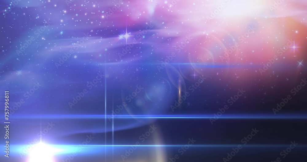 Obraz premium Image of virgo star sign symbol over glowing stars