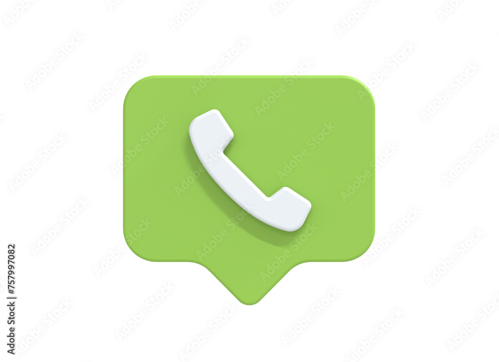 Call icon for social media or web 3d render illustration Call icon for social media or web 3d render illustration