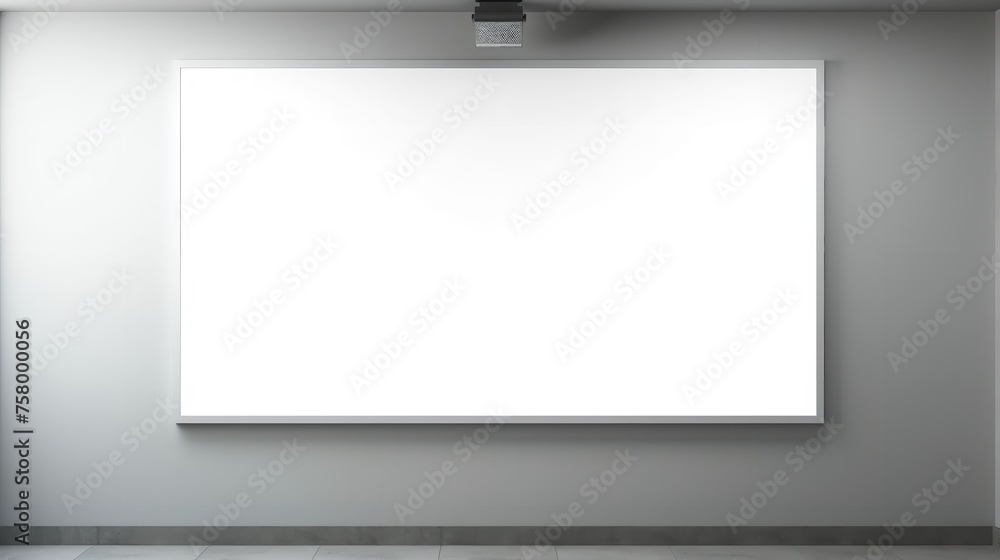 Projector Screen - Empty White Board Presentation