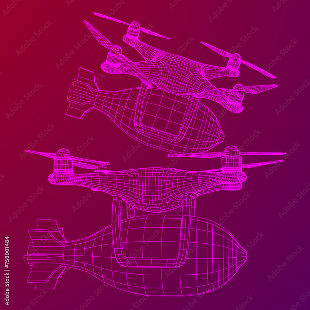 Military Combat Bomber Drone Military Combat Bomber Drone