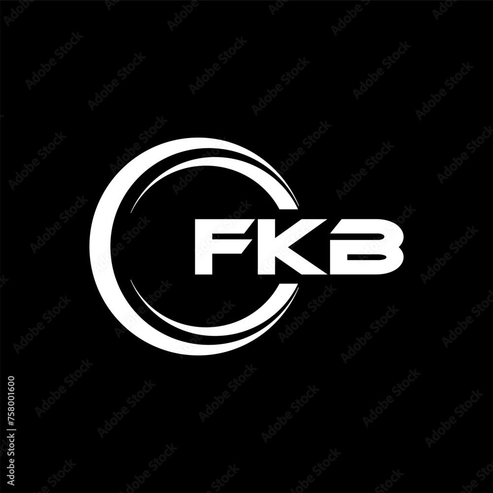 FKB letter logo design with black background in illustrator, cube logo, vector logo, modern alphabet font overlap style. calligraphy designs for logo, Poster, Invitation, etc. FKB letter logo design with black background in illustrator, cube logo, vector logo, modern alphabet font overlap style. calligraphy designs for logo, Poster, Invitation, etc.