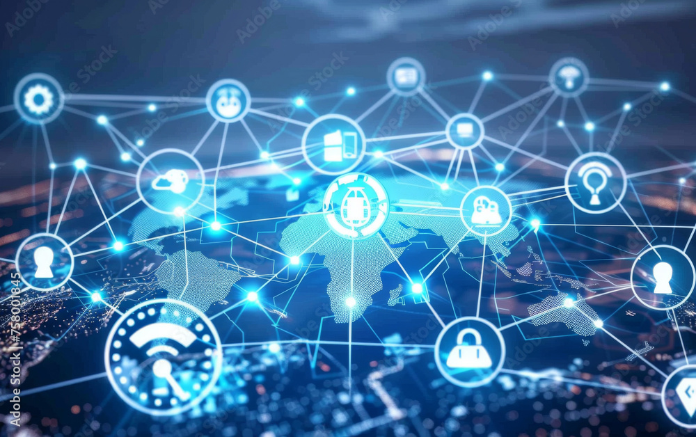Global business internet network connection iot internet of things business intelligence concept Global business internet network connection iot internet of things business intelligence concept