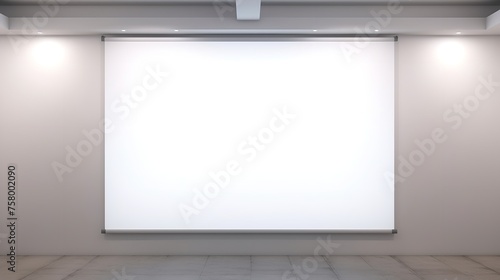 Projector Screen - Empty White Board Presentation © Ali