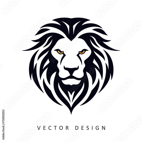 lion minimalist elegant vector design isolated illustration
