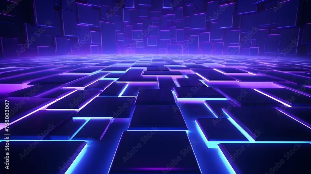3d rendering of purple and blue abstract geometric background. Scene for advertising, technology, showcase, banner, game, sport, cosmetic, business, metaverse. Sci-Fi Illustration. Product display 3d rendering of purple and blue abstract geometric background. Scene for advertising, technology, showcase, banner, game, sport, cosmetic, business, metaverse. Sci-Fi Illustration. Product display