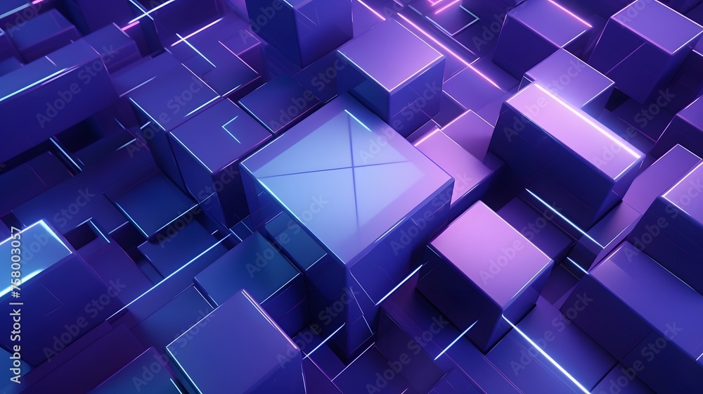 3d rendering of purple and blue abstract geometric background. Scene for advertising, technology, showcase, banner, game, sport, cosmetic, business, metaverse. Sci-Fi Illustration. Product display 3d rendering of purple and blue abstract geometric background. Scene for advertising, technology, showcase, banner, game, sport, cosmetic, business, metaverse. Sci-Fi Illustration. Product display