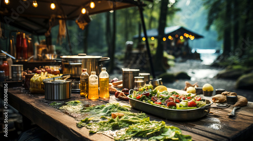 Culinary Adventure in Nature: Cooking outdoors and camping.