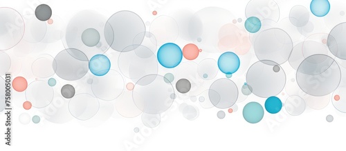 Light Gray seamless pattern with spheres showcasing colorful water drops - ideal for wallpaper and fabric designs.