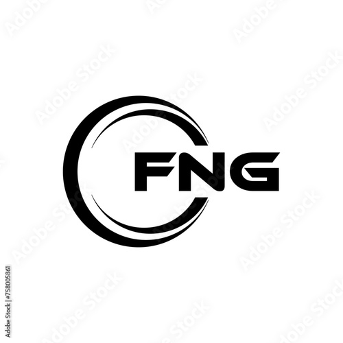 FNG letter logo design in illustration. Vector logo, calligraphy designs for logo, Poster, Invitation, etc.