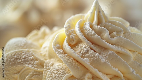 Close-up creamy mascarpone texture with minimalist 5500K white balance photo