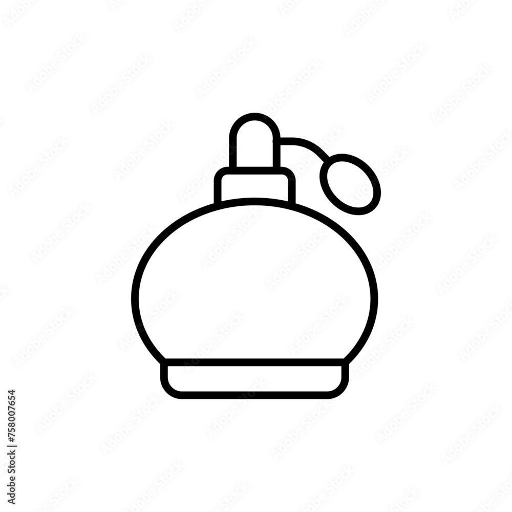 Fototapeta premium Perfume bottle outline icons, minimalist vector illustration ,simple transparent graphic element .Isolated on white background