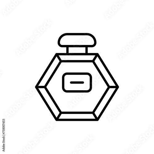 Perfume bottle outline icons, minimalist vector illustration ,simple transparent graphic element .Isolated on white background
