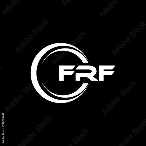 FRF letter logo design in illustration. Vector logo, calligraphy designs for logo, Poster, Invitation, etc. photo