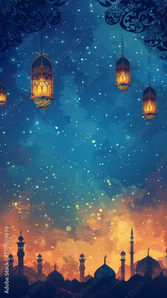 Happy eid ul fitr islamic background social media poster design Happy eid ul fitr islamic background social media poster design