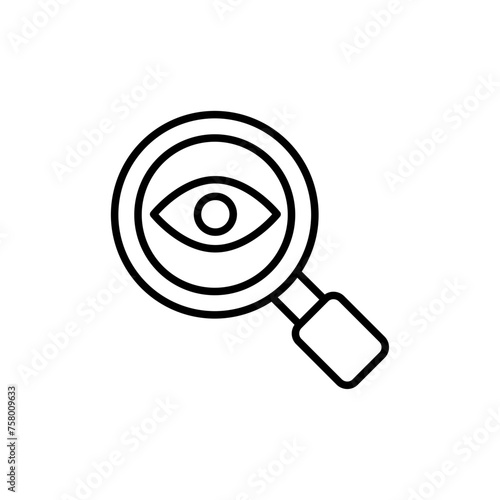 Investigation outline icons, minimalist vector illustration ,simple transparent graphic element .Isolated on white background